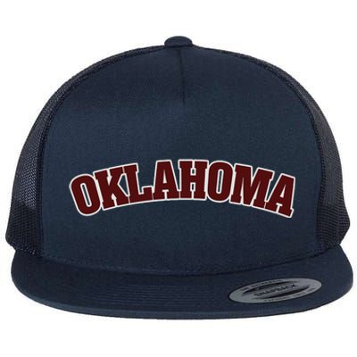 Retro Vintage Oklahoma Souvenir Gift Of Oklahoma Flat Bill Trucker Hat