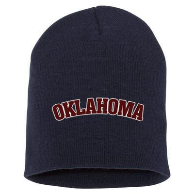 Retro Vintage Oklahoma Souvenir Gift Of Oklahoma Short Acrylic Beanie