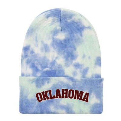 Retro Vintage Oklahoma Souvenir Gift Of Oklahoma Tie Dye 12in Knit Beanie