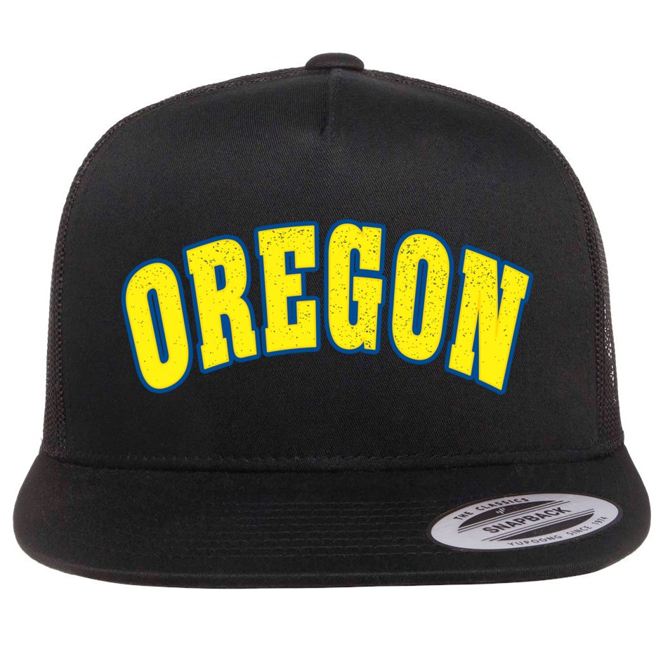 Retro Vintage Oregon State Souvenir Gift Of Oregon Gift Flat Bill Trucker Hat