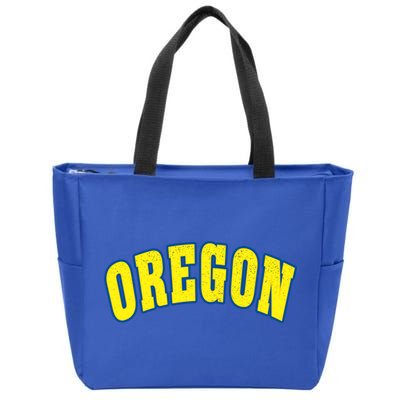 Retro Vintage Oregon State Souvenir Gift Of Oregon Gift Zip Tote Bag