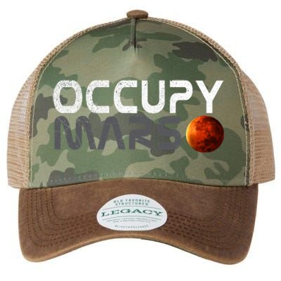 Retro Vintage Occupy Mars Space Explorer Legacy Tie Dye Trucker Hat