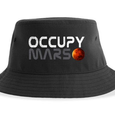 Retro Vintage Occupy Mars Space Explorer Sustainable Bucket Hat