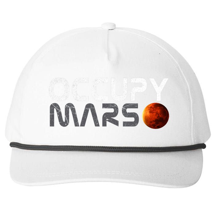 Retro Vintage Occupy Mars Space Explorer Snapback Five-Panel Rope Hat