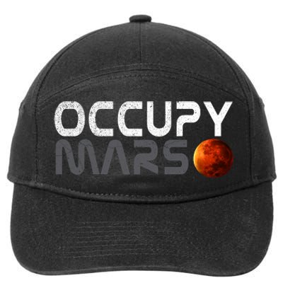 Retro Vintage Occupy Mars Space Explorer 7-Panel Snapback Hat