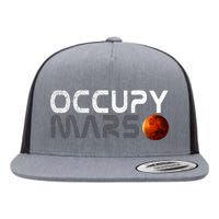 Retro Vintage Occupy Mars Space Explorer Flat Bill Trucker Hat