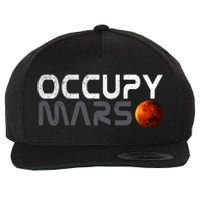 Retro Vintage Occupy Mars Space Explorer Wool Snapback Cap