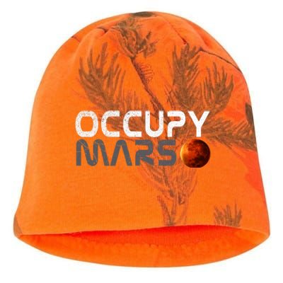 Retro Vintage Occupy Mars Space Explorer Kati - Camo Knit Beanie