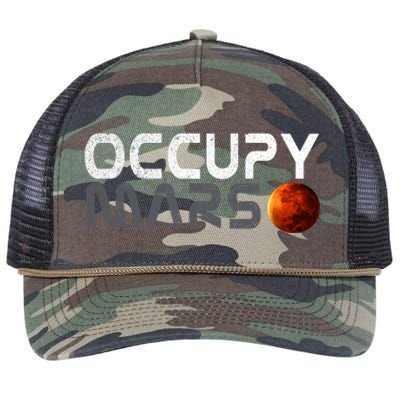 Retro Vintage Occupy Mars Space Explorer Retro Rope Trucker Hat Cap