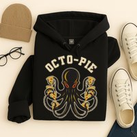 Retro Vintage Octo Pie Octopus Pizza Slices Hoodie