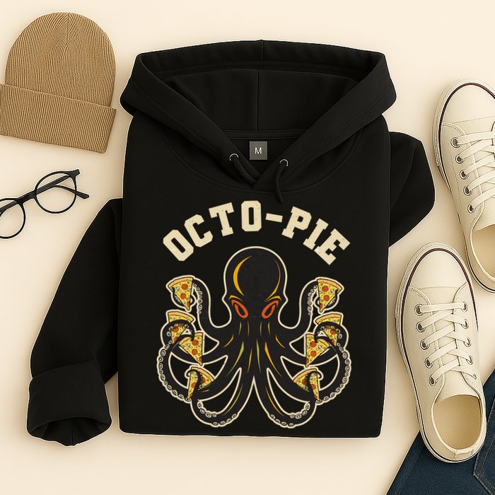 Retro Vintage Octo Pie Octopus Pizza Slices Hoodie