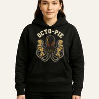 Retro Vintage Octo Pie Octopus Pizza Slices Hoodie