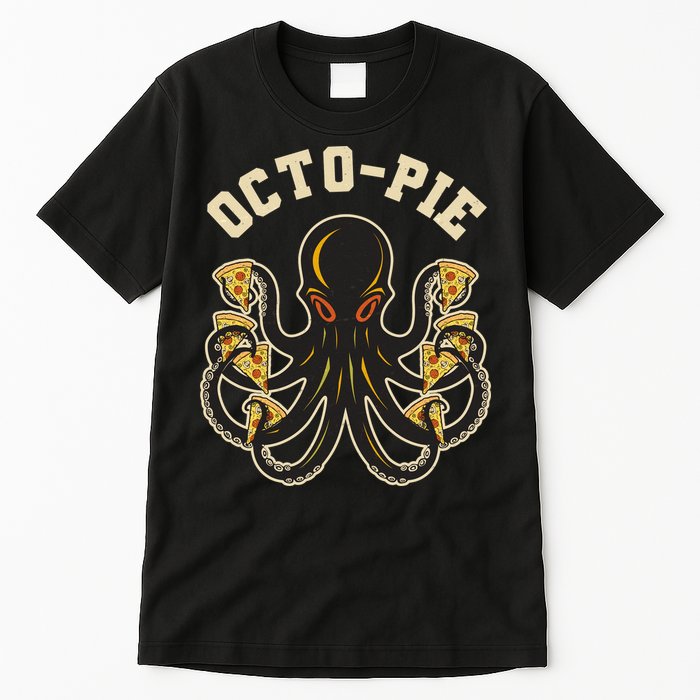 Retro Vintage Octo Pie Octopus Pizza Slices Tall T-Shirt