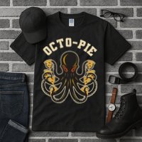 Retro Vintage Octo Pie Octopus Pizza Slices Tall T-Shirt