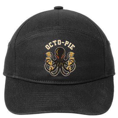 Retro Vintage Octo Pie Octopus Pizza Slices 7-Panel Snapback Hat