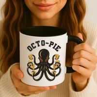 Retro Vintage Octo Pie Octopus Pizza Slices Mug