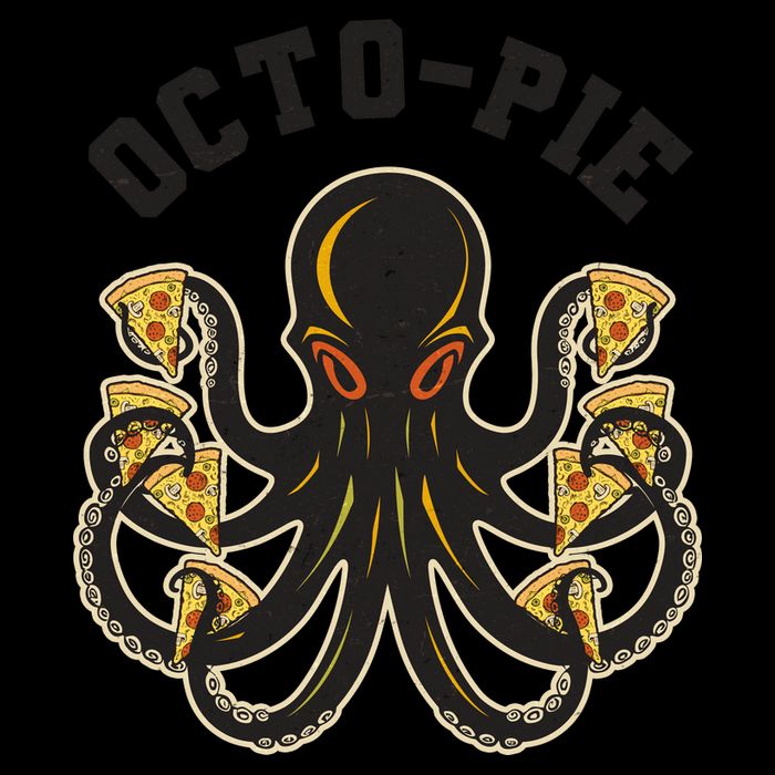 Retro Vintage Octo Pie Octopus Pizza Slices Mug
