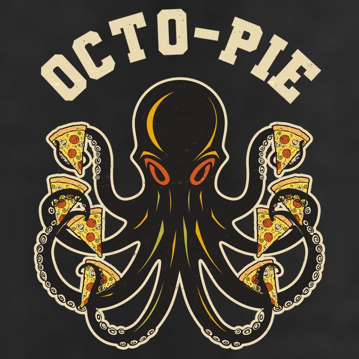 Retro Vintage Octo Pie Octopus Pizza Slices Beanie