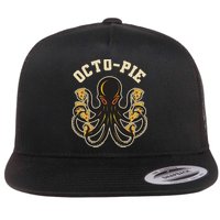 Retro Vintage Octo Pie Octopus Pizza Slices Flatbill Hat