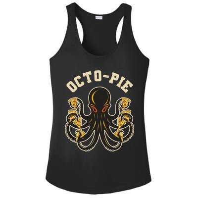 Retro Vintage Octo Pie Octopus Pizza Slices Ladies PosiCharge Competitor Racerback Tank