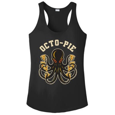 Retro Vintage Octo Pie Octopus Pizza Slices Ladies PosiCharge Competitor Racerback Tank