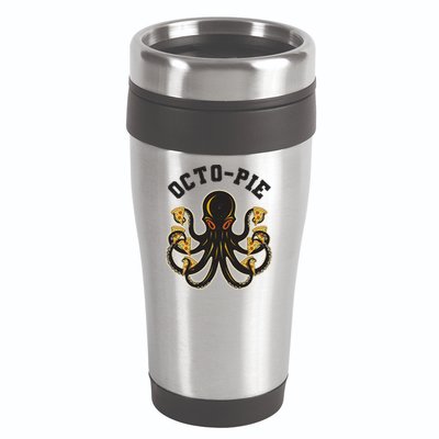 Retro Vintage Octo Pie Octopus Pizza Slices 16oz Travel Tumbler