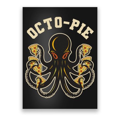Retro Vintage Octo Pie Octopus Pizza Slices Poster