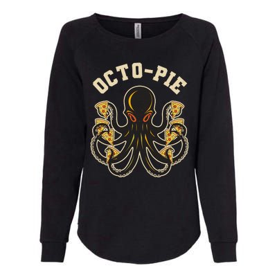 Retro Vintage Octo Pie Octopus Pizza Slices Womens California Wash Sweatshirt