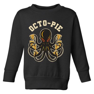 Retro Vintage Octo Pie Octopus Pizza Slices Toddler Sweatshirt