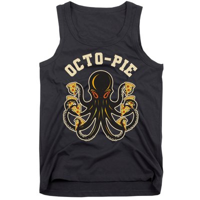 Retro Vintage Octo Pie Octopus Pizza Slices Tank Top