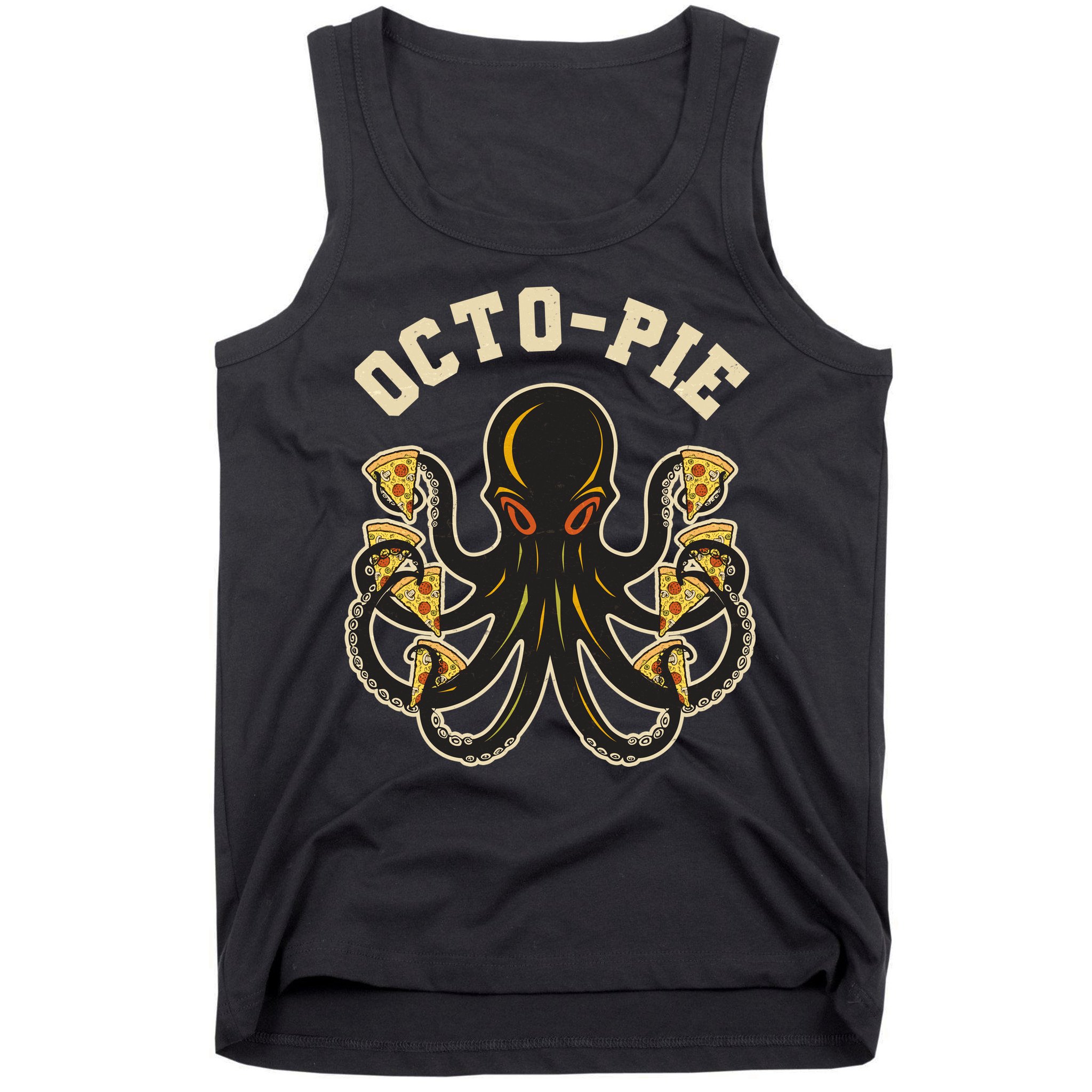 Retro Vintage Octo Pie Octopus Pizza Slices Tank Top