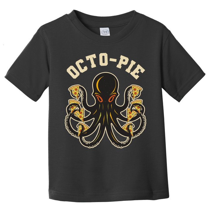 Retro Vintage Octo Pie Octopus Pizza Slices Toddler T-Shirt