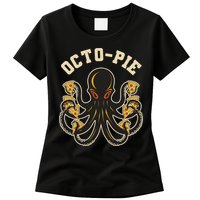 Retro Vintage Octo Pie Octopus Pizza Slices Womens T-Shirt
