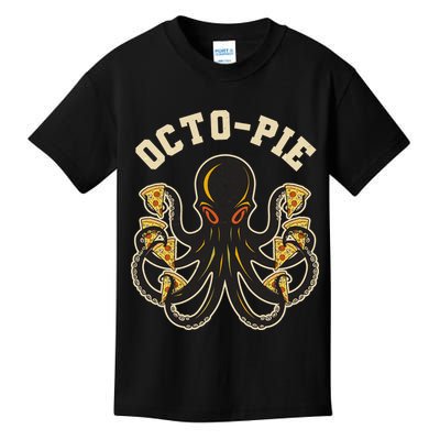 Retro Vintage Octo Pie Octopus Pizza Slices Kids T-Shirt