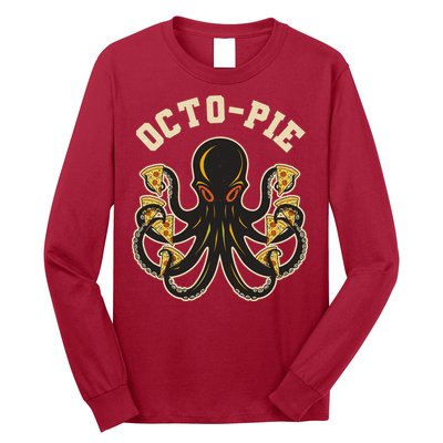 Retro Vintage Octo Pie Octopus Pizza Slices Long Sleeve Shirt