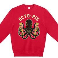 Retro Vintage Octo Pie Octopus Pizza Slices Premium Crewneck Sweatshirt