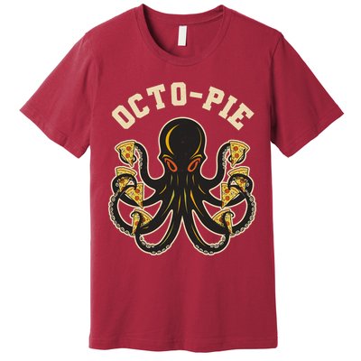 Retro Vintage Octo Pie Octopus Pizza Slices Premium T-Shirt