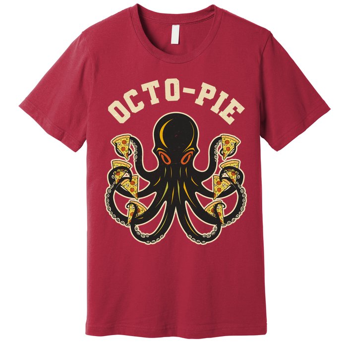 Retro Vintage Octo Pie Octopus Pizza Slices Premium T-Shirt