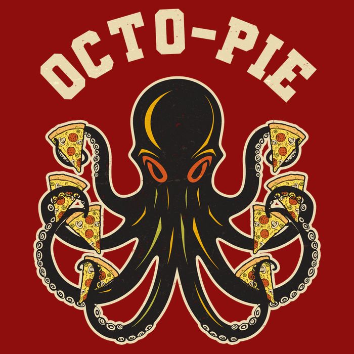Retro Vintage Octo Pie Octopus Pizza Slices Premium T-Shirt