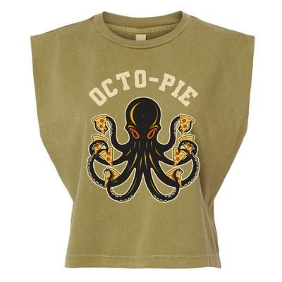 Retro Vintage Octo Pie Octopus Pizza Slices Garment-Dyed Women's Muscle Tee