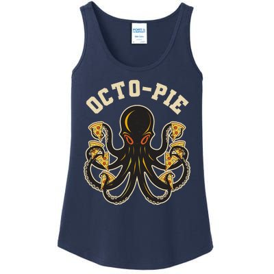 Retro Vintage Octo Pie Octopus Pizza Slices Ladies Essential Tank