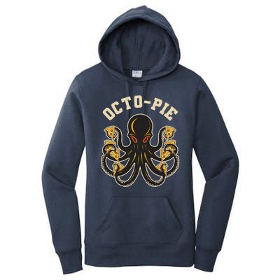 Retro Vintage Octo Pie Octopus Pizza Slices Women's Pullover Hoodie