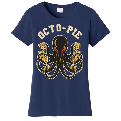 Retro Vintage Octo Pie Octopus Pizza Slices Women's T-Shirt