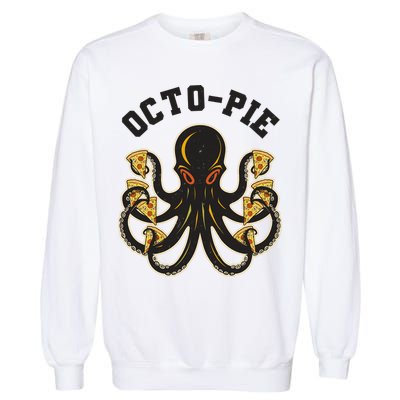 Retro Vintage Octo Pie Octopus Pizza Slices Garment-Dyed Sweatshirt