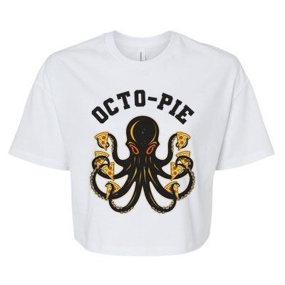 Retro Vintage Octo Pie Octopus Pizza Slices Bella+Canvas Jersey Crop Tee