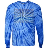 Retro Vintage Overtime Tie-Dye Long Sleeve Shirt