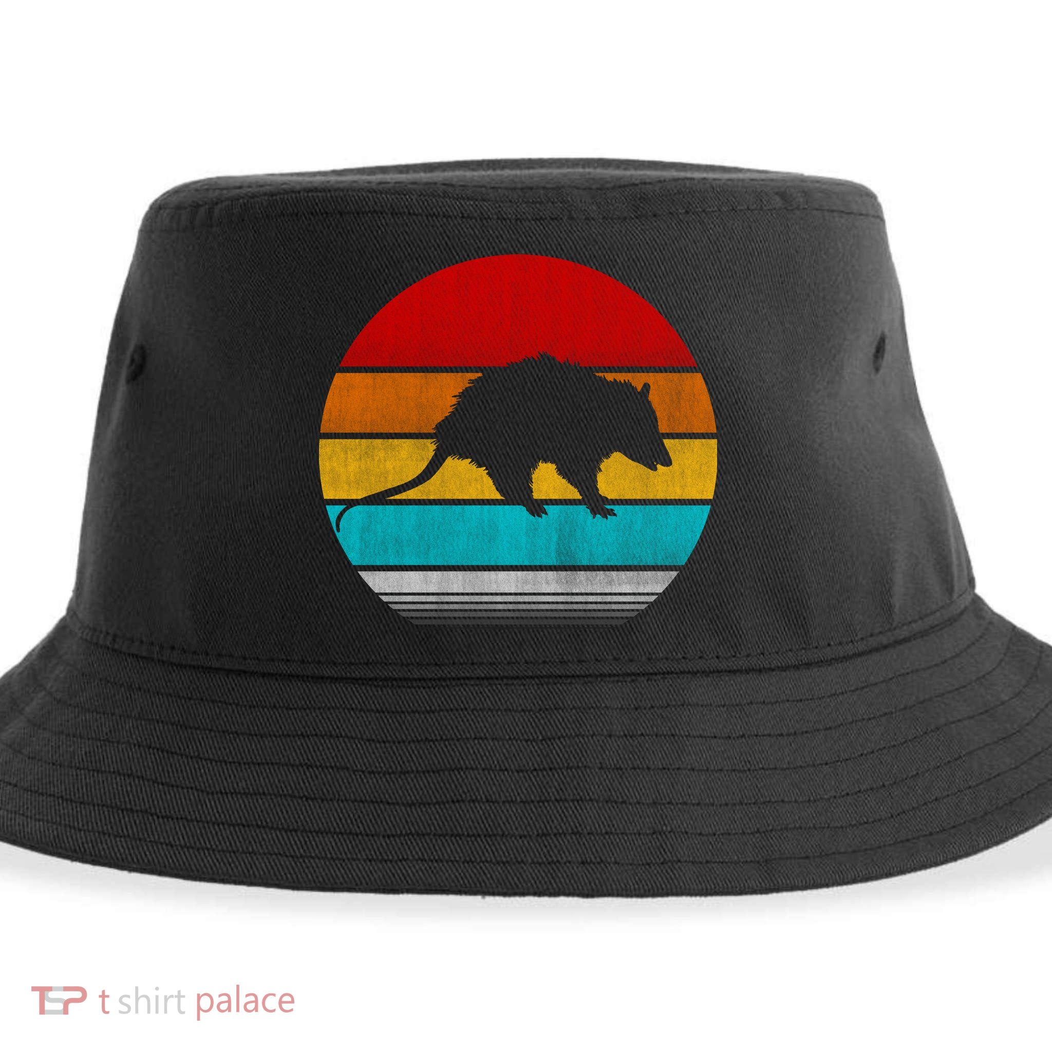 Retro Vintage Opossum Sustainable Bucket Hat