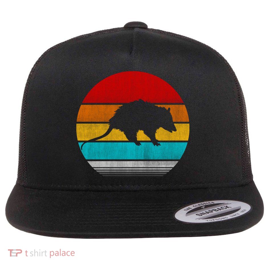 Retro Vintage Opossum Flatbill Hat
