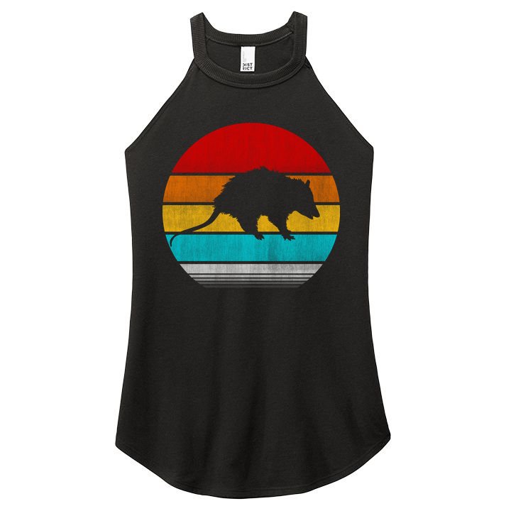 Retro Vintage Opossum Women's Perfect Tri Rocker Tank