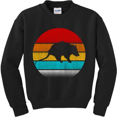 Retro Vintage Opossum Kids Sweatshirt